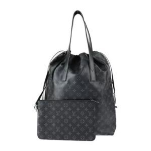 Louis Vuitton Monogram Eclipse Tote Bag Leather Black